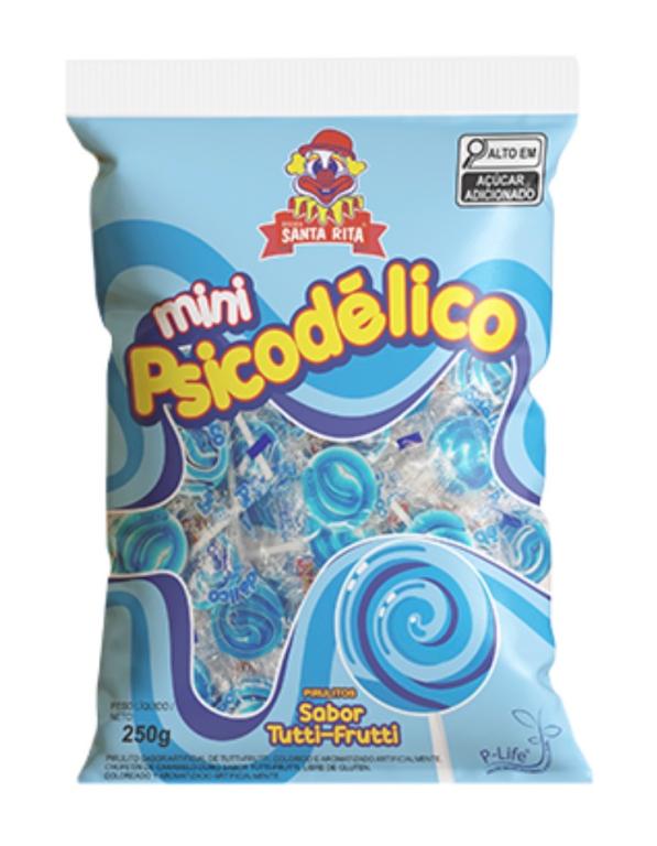 PIRULITO SANTA RITA MINI PSICODELICO AZUL  C/50UN 250G