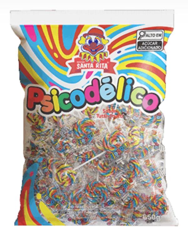 PIRULITO SANTA RITA PSICODELICO MEDIO C/50UN 650G