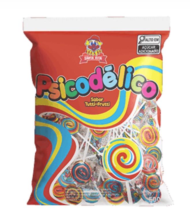 PIRULITO SANTA RITA PSICODELICO C/50UN 500G
