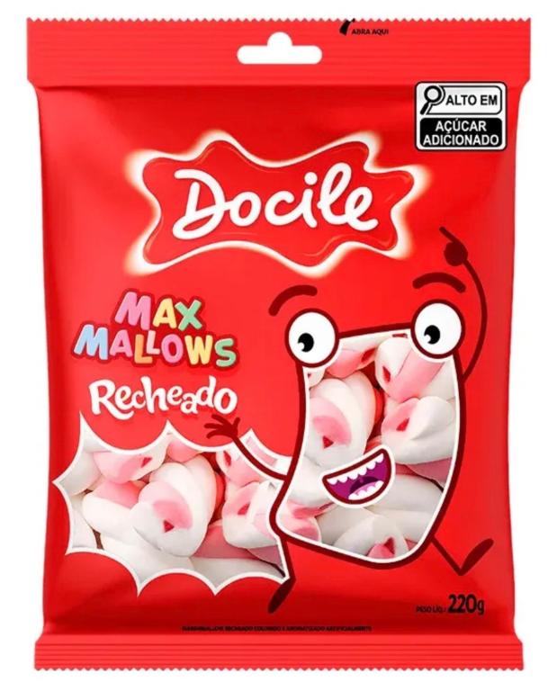MARSHMALLOWS DOCILE TORCAO RECH. ROSA/BRANCO 220G