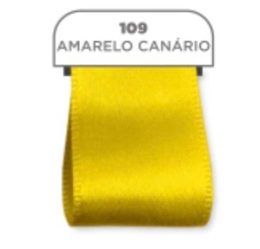 FITA DE CETIM GITEX 15MM AMARELO CANARIO REF. 109 C/10MT