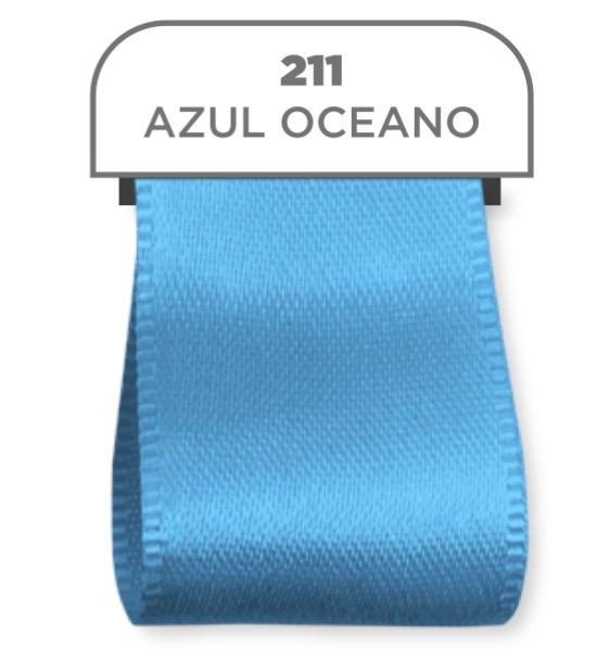 FITA DE CETIM GITEX 38MM AZUL OCEANO REF. 211 C/10MT
