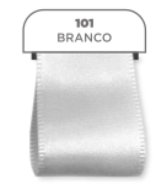 FITA DE CETIM GITEX 04MM BRANCO REF. 101 C/10MT