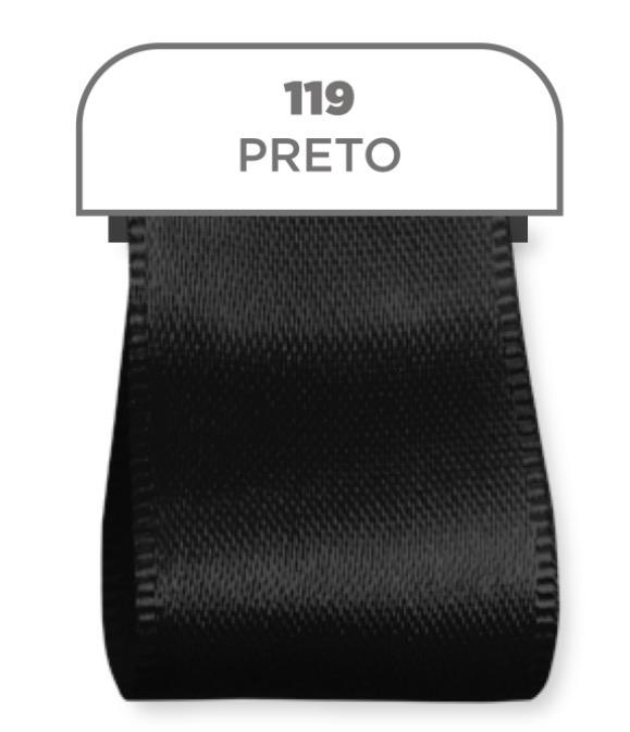 FITA DE CETIM GITEX 04MM PRETO REF. 119 C/10MT