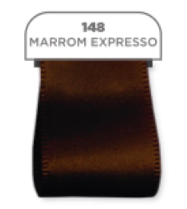 FITA DE CETIM GITEX 04MM MARROM EXPRESSO REF. 148 C/10MT
