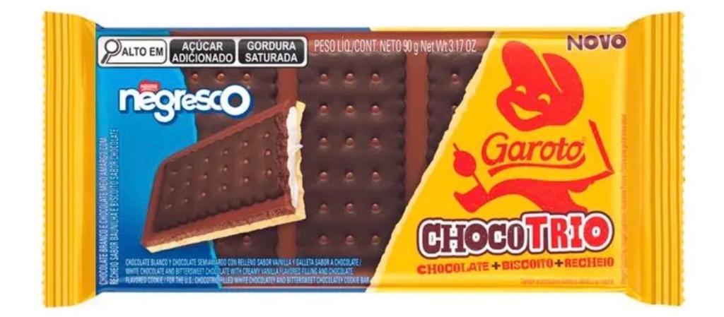 BARRA GAROTO CHOCO TRIO NEGRESCO 90G