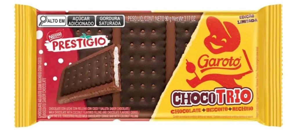 BARRA GAROTO CHOCO TRIO PRESTIGIO 90G