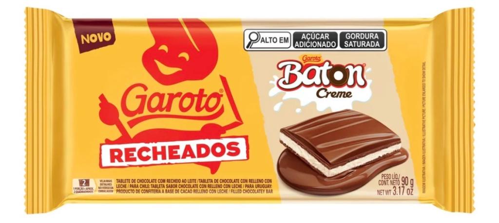 BARRA GAROTO CHOC. RECH. BATON CREME 90G