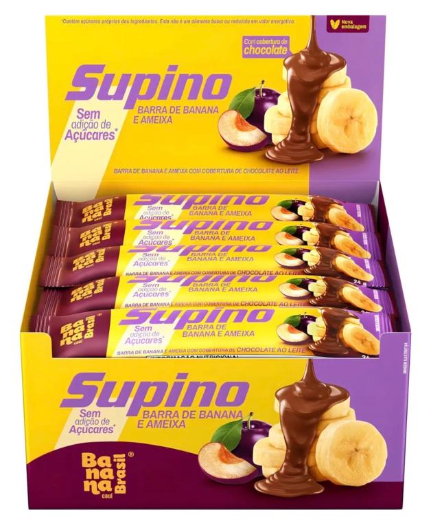 BARRA SUPINO ZERO ACUCAR BANANA/AMEIXA 24G