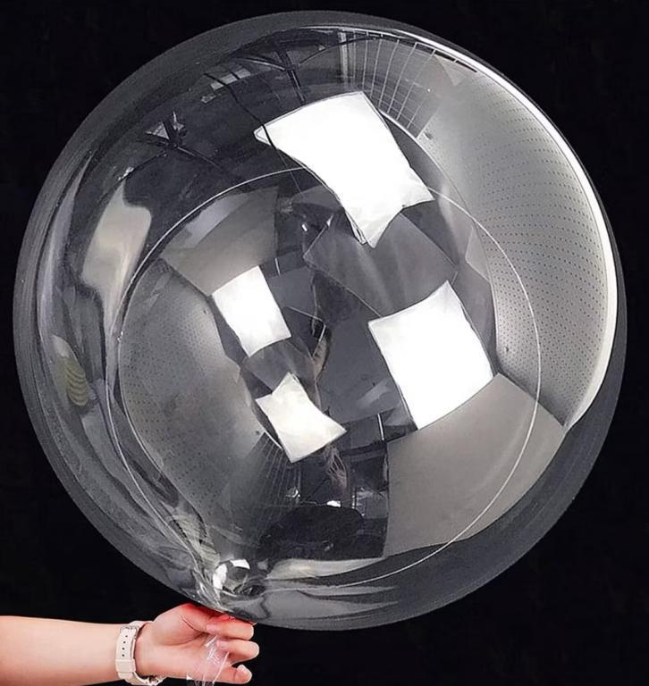 BALAO BUBBLE CRISTAL TEMA FESTA 36POL 91CM