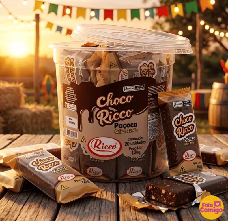 DOCE CHOCO RICCO PACOCA C/ AVELA 1,2KG C/20UN