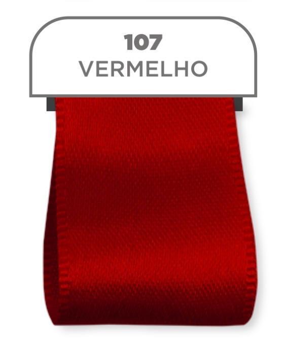 FITA DE CETIM GITEX 07MM VERMELHO REF. 107 C/10MT