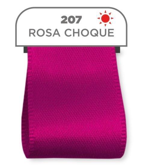 FITA DE CETIM GITEX 07MM ROSA CHOQUE REF. 207 C/10MT