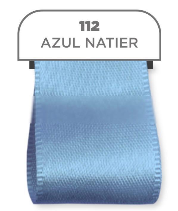 FITA DE CETIM GITEX 15MM AZUL NATIER REF. 112 C/10MT
