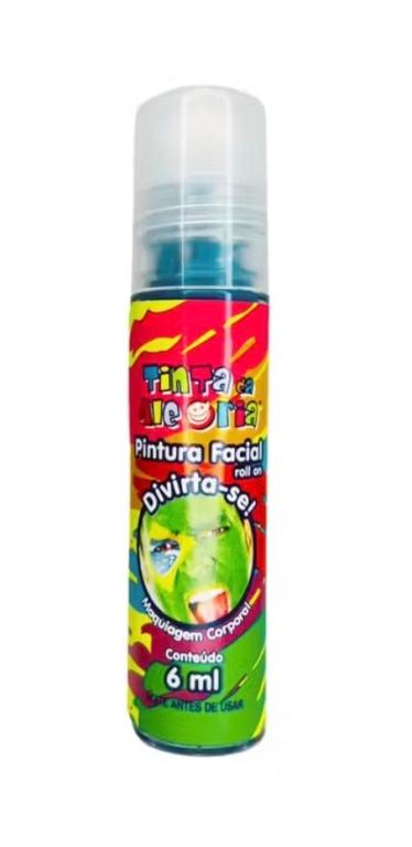 TINTA P/ PINTURA FACIAL ROLL ON AZUL 6ML