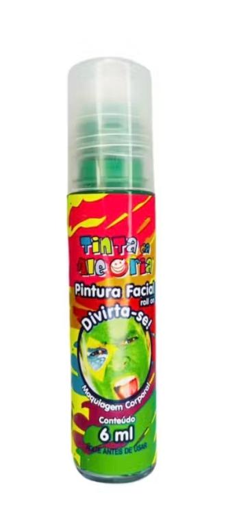 TINTA P/ PINTURA FACIAL ROLL ON VERDE 6ML