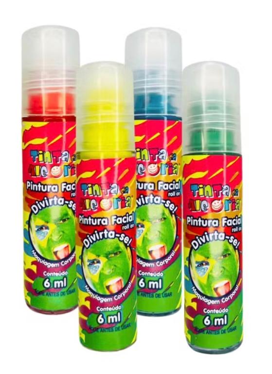 TINTA P/ PINTURA FACIAL ROLL ON VERDE 6ML