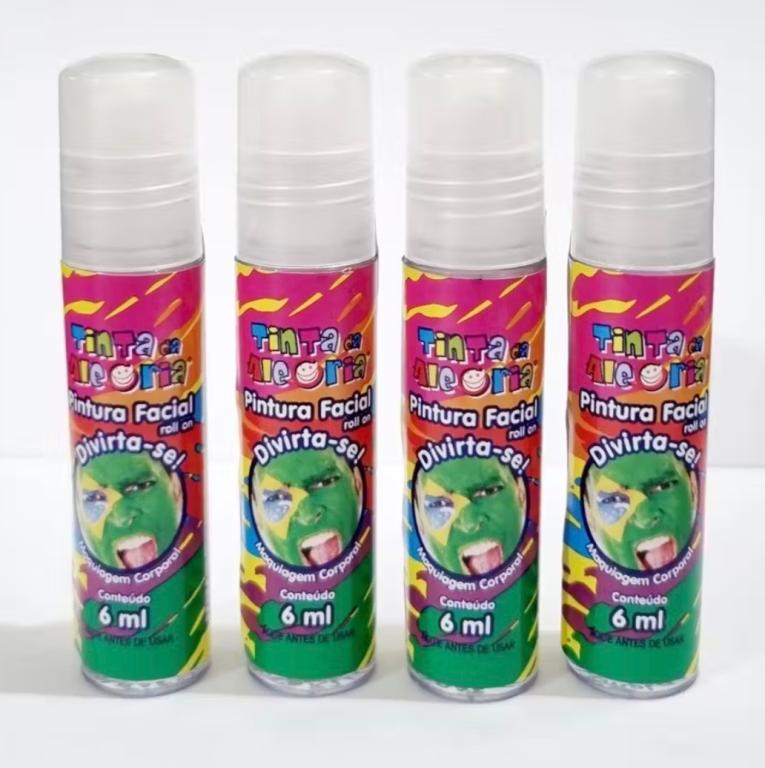 TINTA P/ PINTURA FACIAL ROLL ON BRANCA 6ML