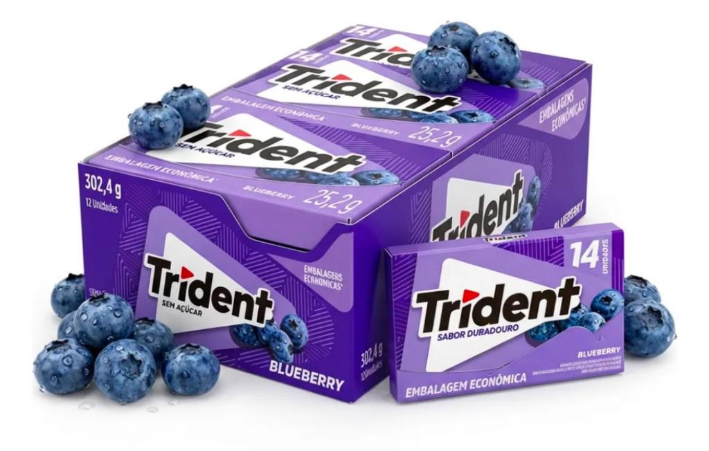 CHICLE TRIDENT BLUEBERRY C/14UN 25,2G