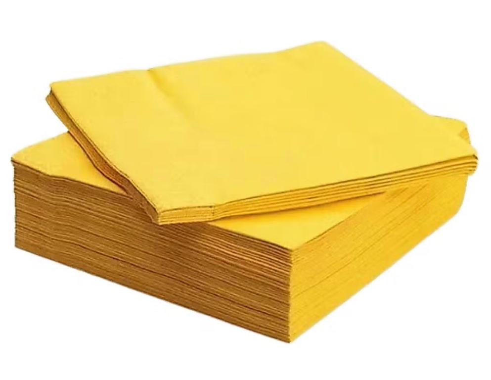 GUARDANAPO PREMIUM LISO AMARELO C/40UN