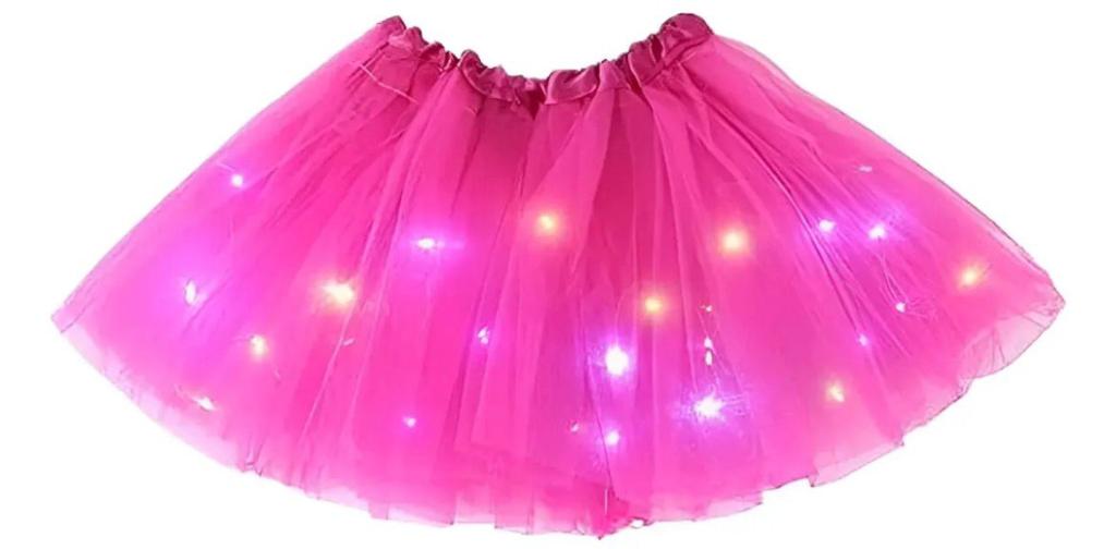 SAIA DE TULE PINK C/ LED 30CM