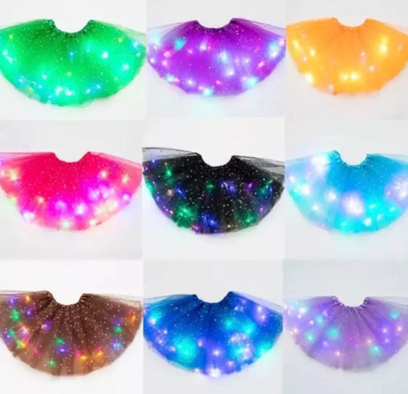 SAIA DE TULE PINK C/ LED 30CM