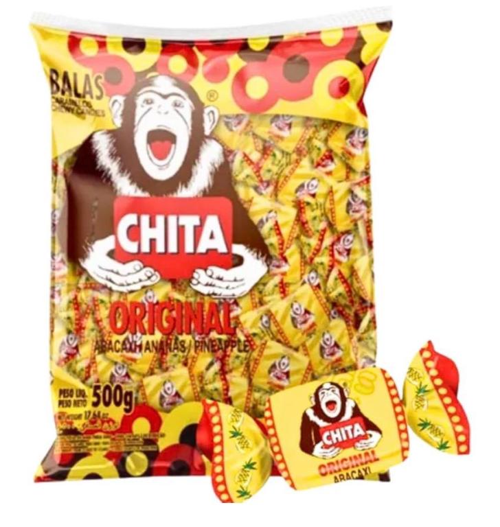 BALA MASTIG. CHITA ORIGINAL ABACAXI 500G