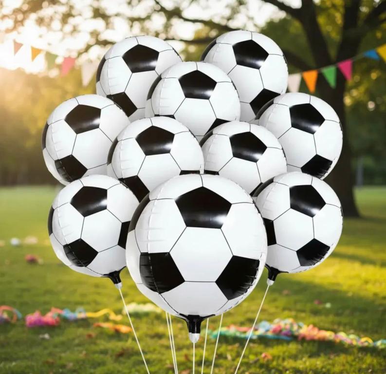 BALAO METALIZADO BOLA FUTEBOL 45CM