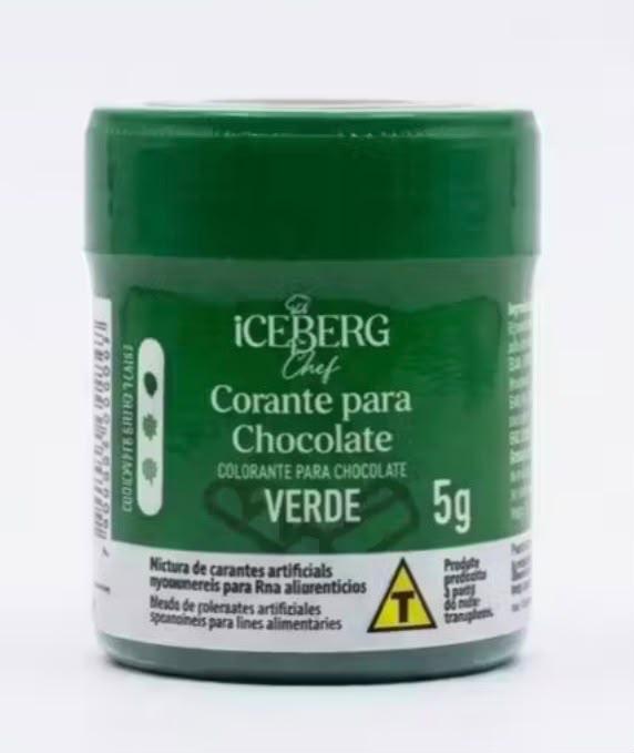 CORANTE EM PO ICEBERG P/ CHOCOLATE VERDE 5G