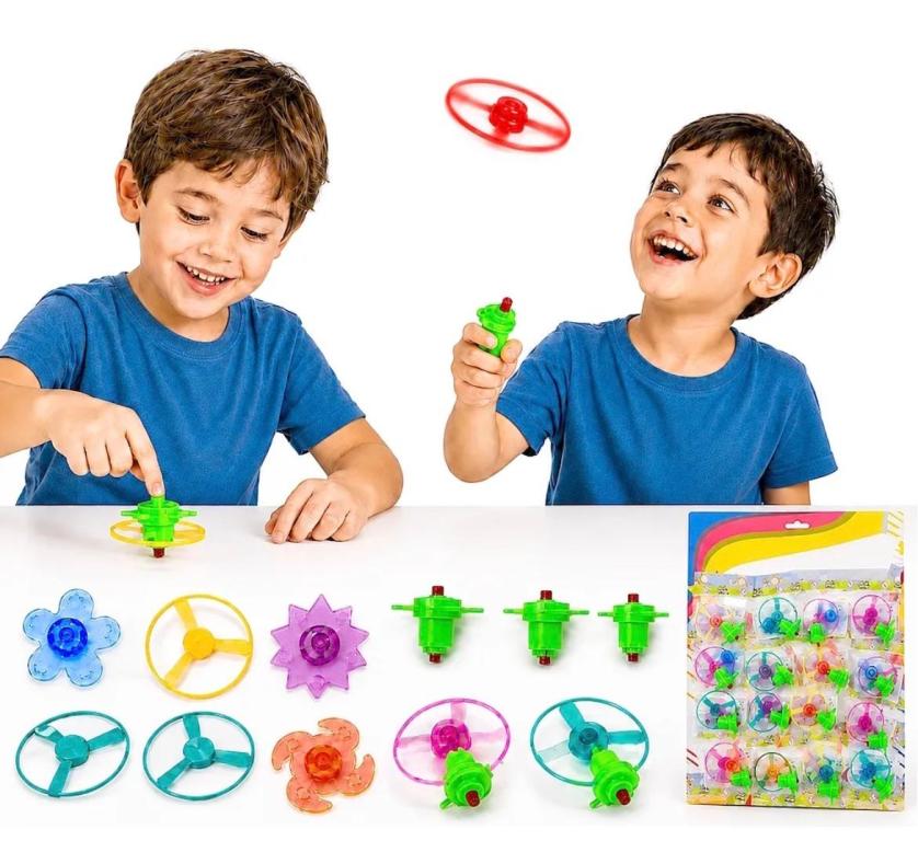 MINI BRINQUEDO PEAO GIRATORIO 3,5CM C/10UN
