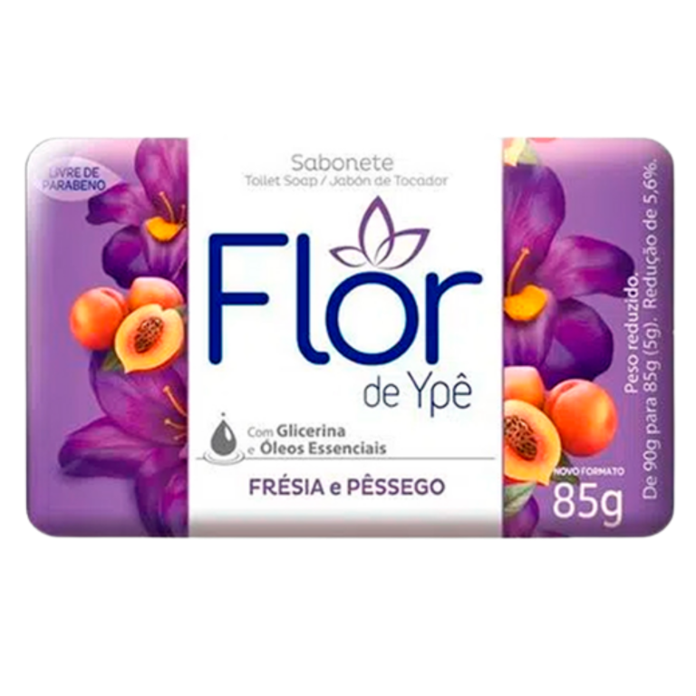 SABONETE FLOR DE YPE FRESIA E PESSEGO 85G