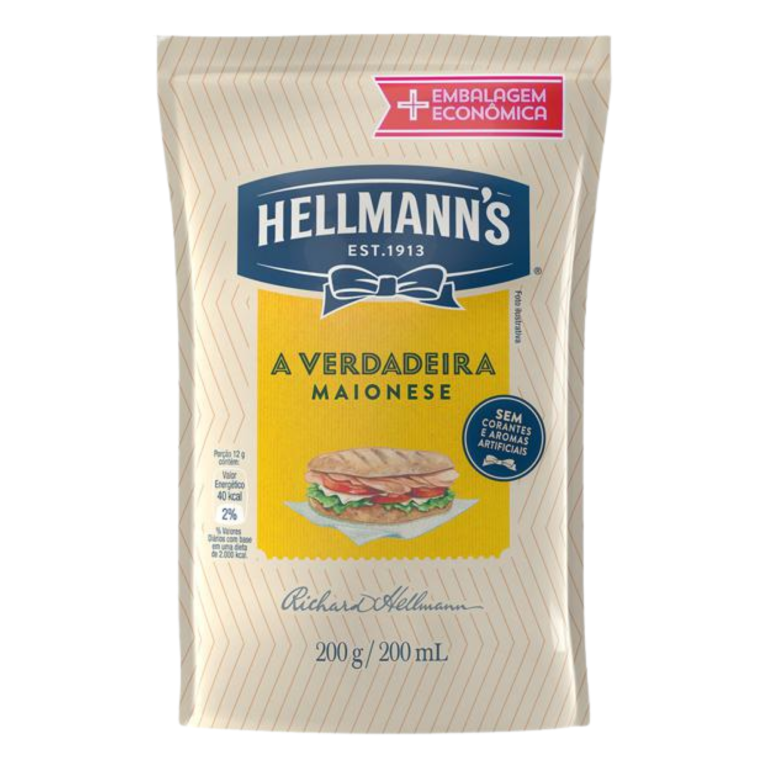 MAIONESE HELLMANNS TRADICIONAL SACHET 200G