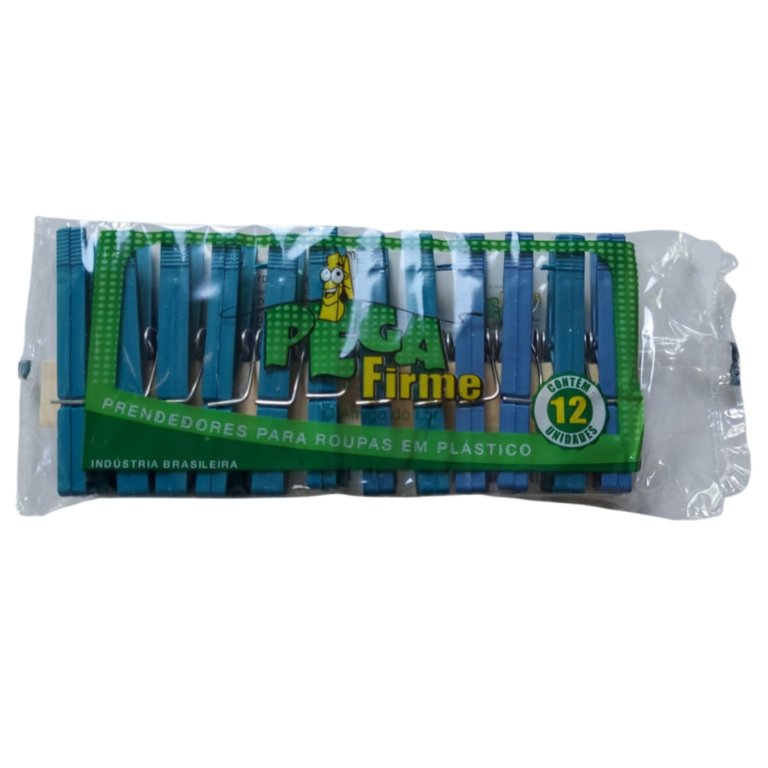 PRENDEDOR DE ROUPA PLASTICO PEGA FIRME 12UN