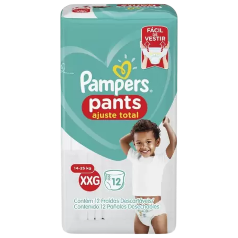 FRALDA PAMPERS PANTS XXG 12UN