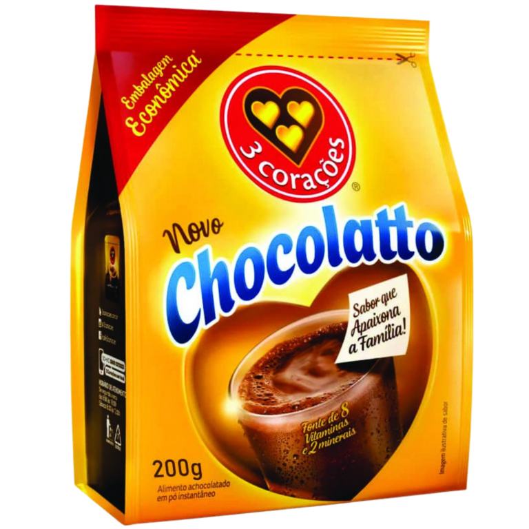 ACHOC. PO 3 CORACOES CHOCOLATTO SACHET 200G