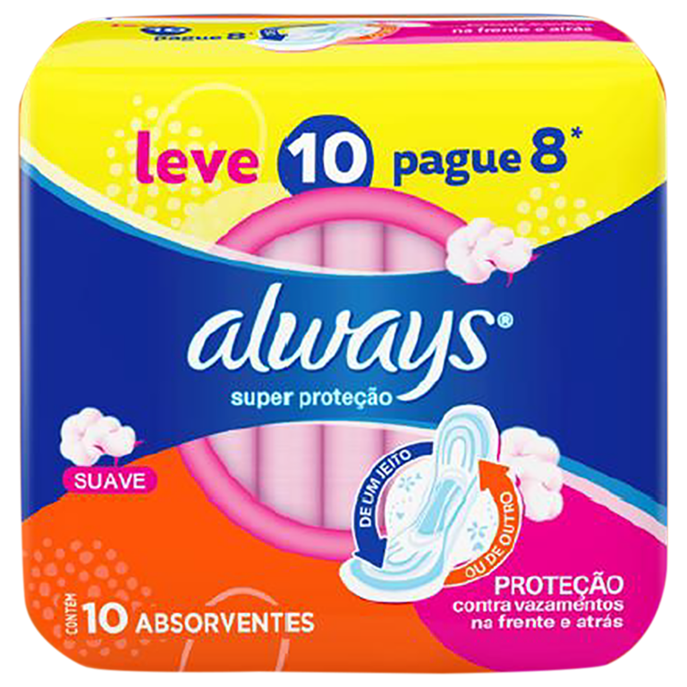 ABSORVENTE ALWAYS SUAVE  LV10PG8