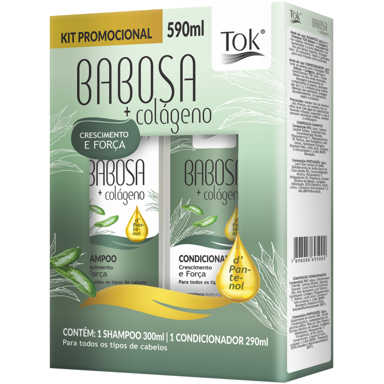 KIT SHAMPOO + COND. TOK BABOSA + COLAGENO 590ML