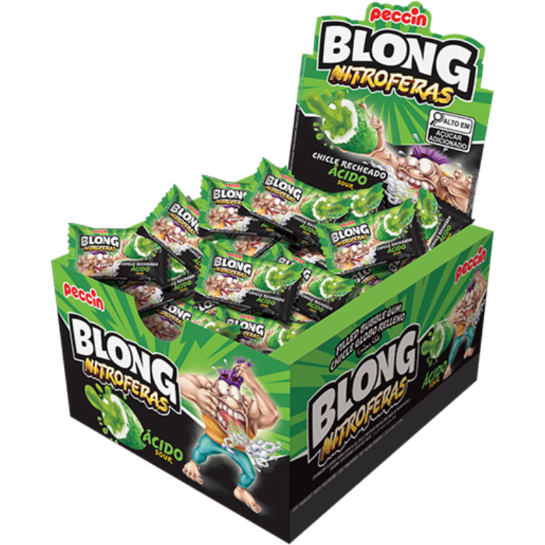 CHICLE BLONG NITROFERAS ACIDO SOUR PECCIN 200G