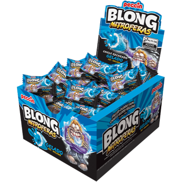 CHICLE BLONG NITROFERAS GELADO ICE PECCIN 200G