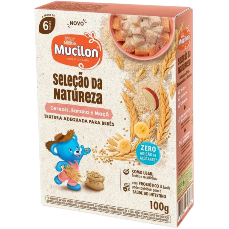 MUCILON SELECAO DA NATUREZA CEREAIS BANANA E MACA CX 100G