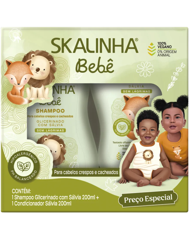SHAMPOO + COND. SKALINHA GLICERIDADO COM SALVIA 200ML