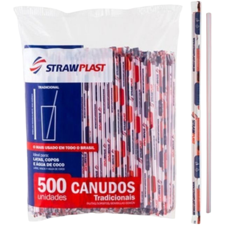 CANUDO STRAWPLAST TRADICIONAL VERMELHO 6MM