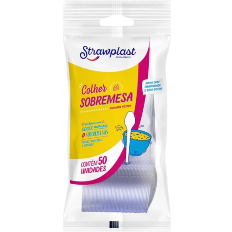 COLHER STRAWPLAST SOBREMESA CRISTAL REF: 200