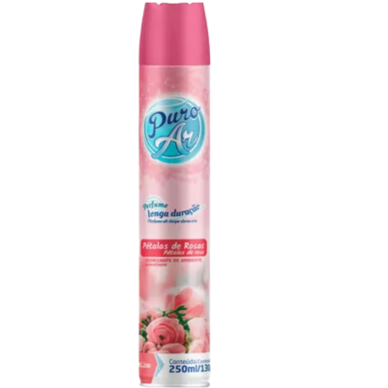 ODORIZANTE PURO AR AEROSOL PETALAS DE ROSAS 250ML