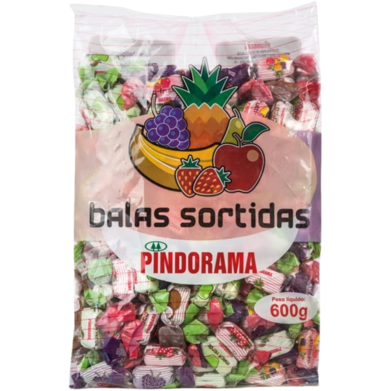BALA PINDORAMA MASTIGAVEL SORTIDA 600G