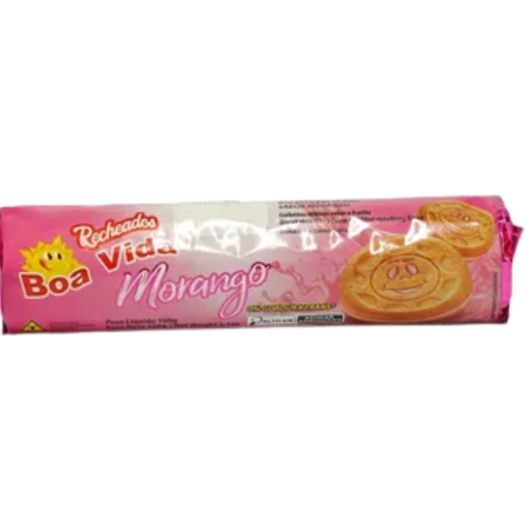 BISCOITO BOA VIDA RECHEADO MORANGO 120G