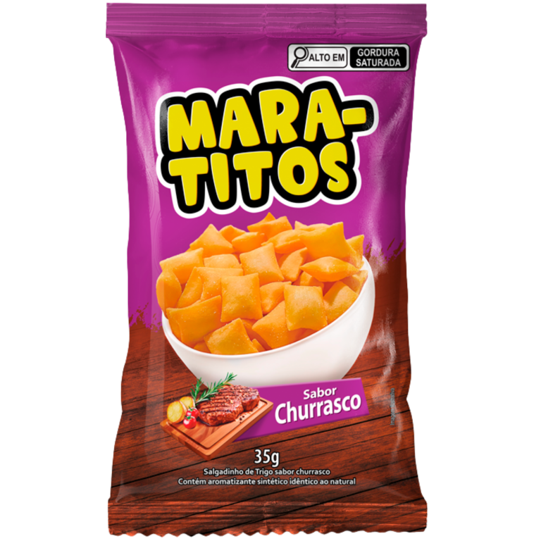 SALGADINHO DE TRIGO MARATITOS MARATA CHURRASCO 35G
