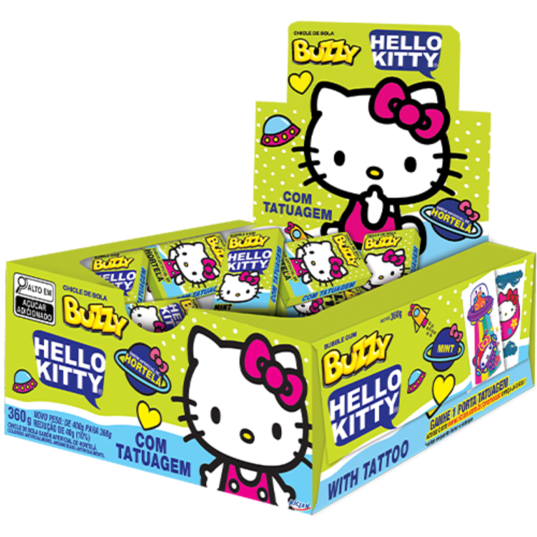 CHICLE BUZZY HELLO KITTY HORTELA 360G