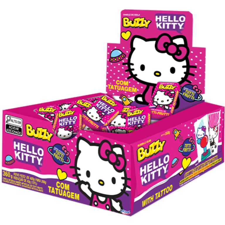 CHICLE BUZZY HELLO KITTY TUTTI FRUTTI 360G