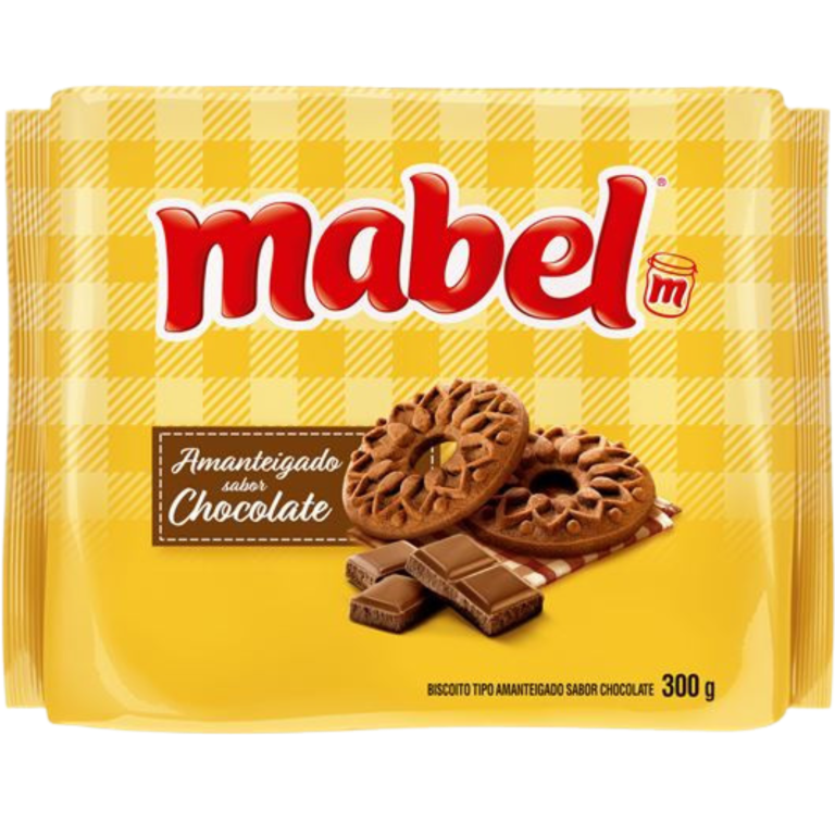 BISCOITO MABEL AMANTEIGADO CHOCOLATE 300G